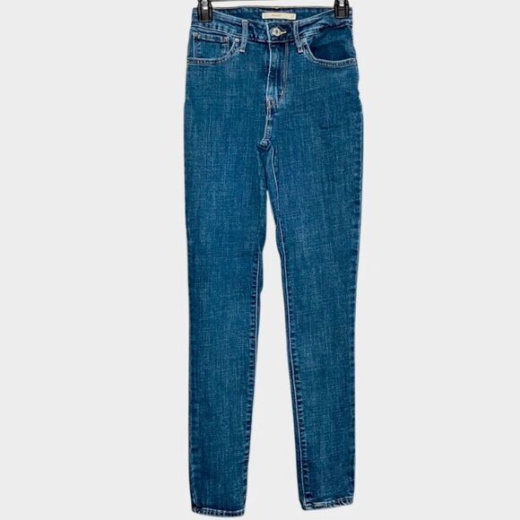 Levi’s 711 Skinny Jeans in Blue Wash Women’s 25 - Picture 2 of 9
